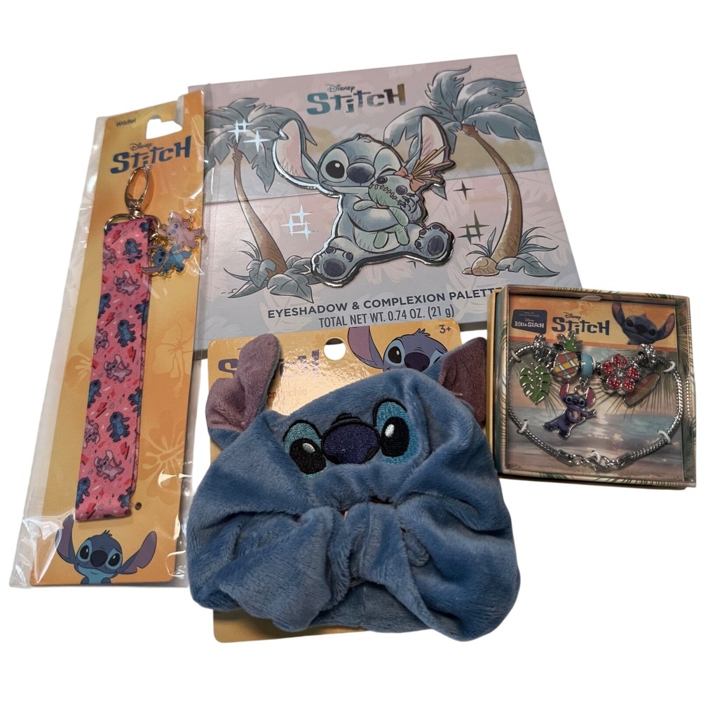 Disney Lilo‎ Stitch 4pc Makeup Accessory Gift Set Palette Scrunchie Bracelet NEW